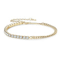 3mm Moissanite Tennis & Cuban Bracelet Set – 925 Sterling Silver | Gold & White Gold — photo 7 of 8