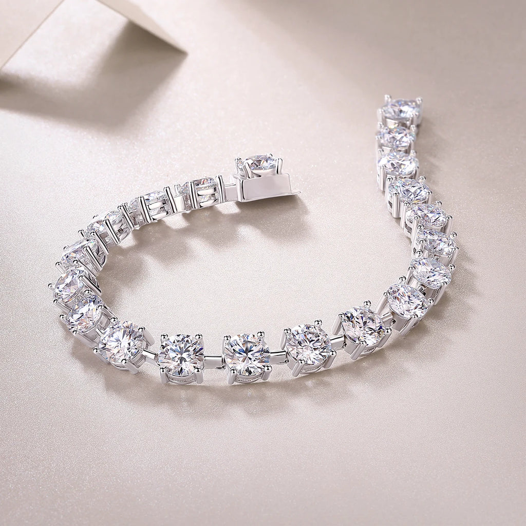 VVS Moissanite Tennis Bracelet – 3mm & 5mm | 18K Gold Plated | 925 Sterling Silver — photo 6 of 8