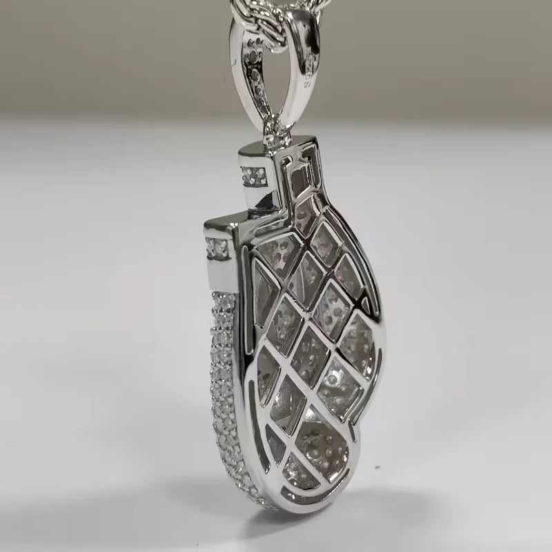 VVS Moissanite Boxing Gloves Pendant – 925 Sterling Silver | 18K Gold | GRA Certified — photo 4 of 7
