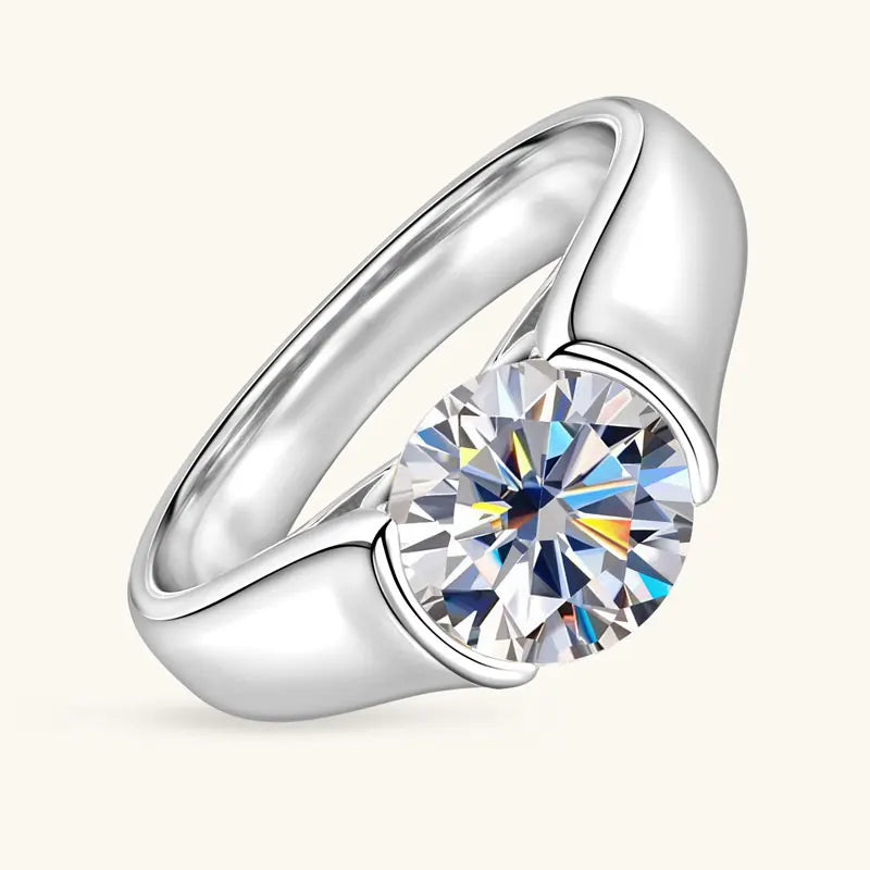 2ct Solitaire Moissanite Engagement Ring – 925 Sterling Silver | White Gold — photo 2 of 7