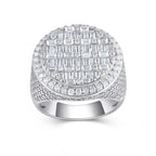 VVS Moissanite Iced Out Cluster Ring – 925 Sterling Silver | 18K White Gold | GRA Certified — photo 2 of 7