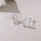 High-End Moissanite Pavé Stud Earrings – 925 Sterling Silver — photo 4 of 7