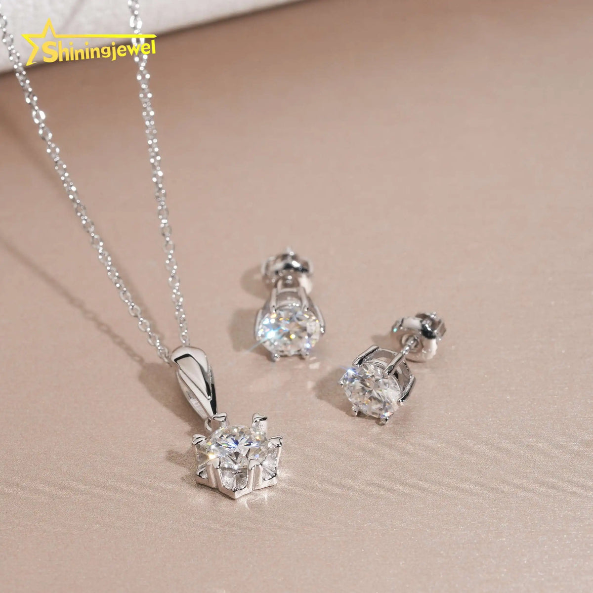 1ct Moissanite Solitaire Pendant Necklace – Six-Prong | 925 Sterling Silver — photo 1 of 7