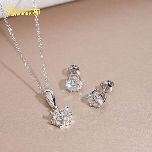 1ct Moissanite Solitaire Pendant Necklace – Six-Prong | 925 Sterling Silver — photo 1 of 7
