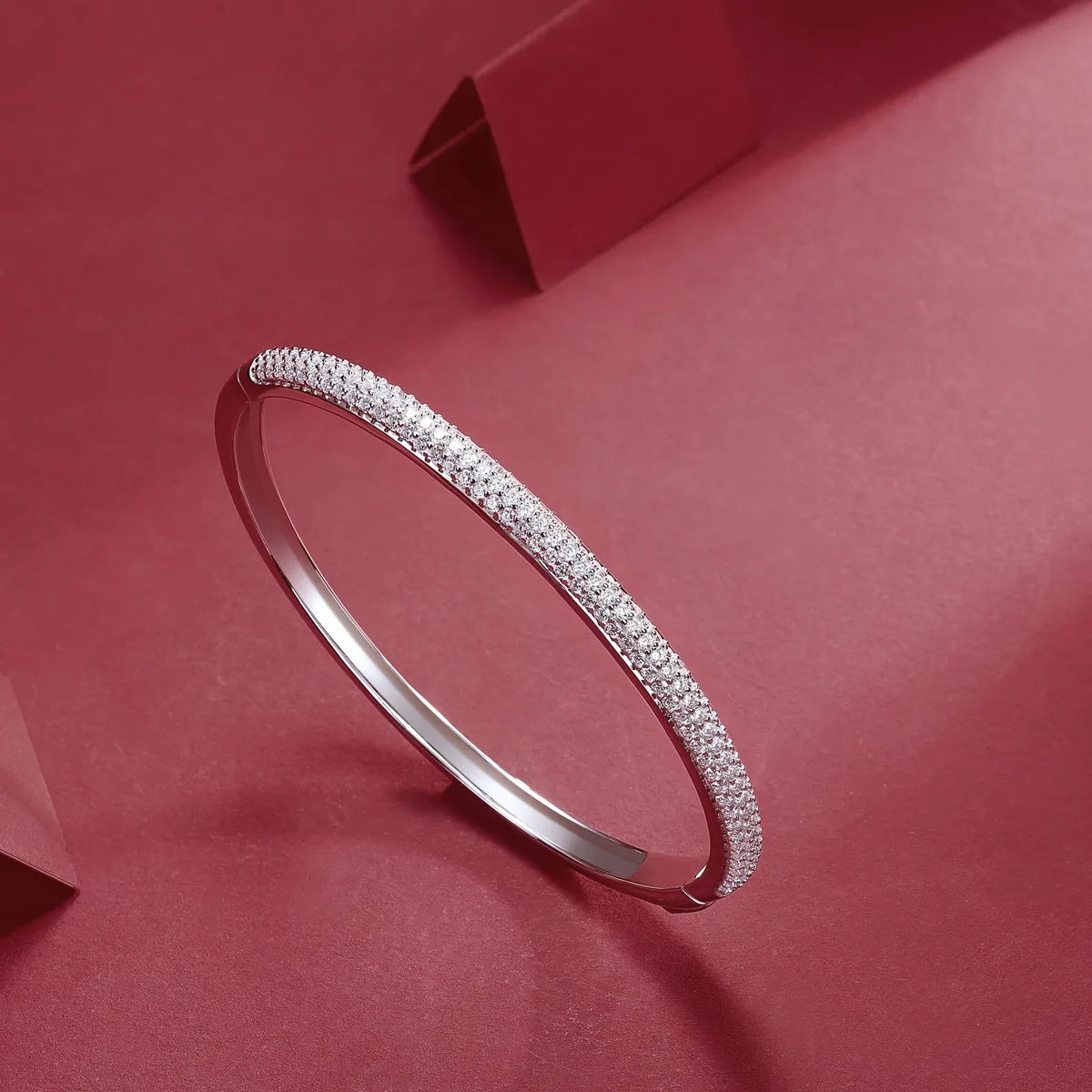 VVS Moissanite Iced Out Bangle – 925 Sterling Silver | 18K Gold & Platinum Plated | GRA Certified — photo 4 of 7