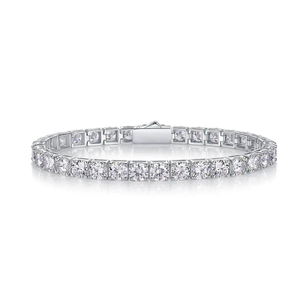 5mm VVS Moissanite Tennis Bracelet – 925 Sterling Silver | Gold & Silver | GRA Certified — photo 8 of 8
