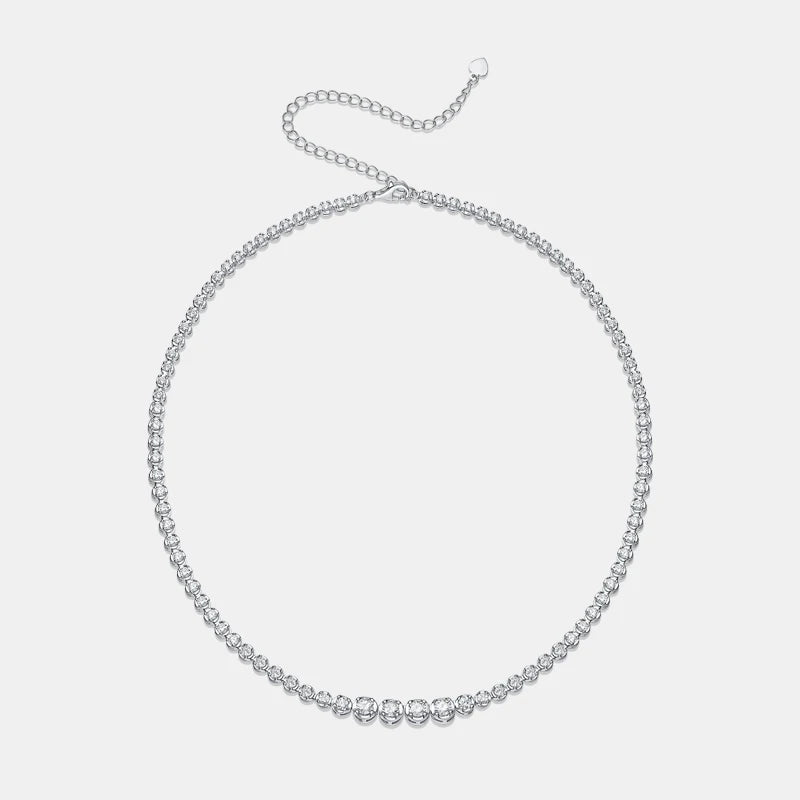 VVS Moissanite Graduated Tennis Chain Necklace – 925 Sterling Silver | GRA Certified — photo 7 of 7