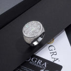 VVS Moissanite Iced Out Cluster Ring – 925 Sterling Silver | 18K White Gold | GRA Certified — photo 5 of 7