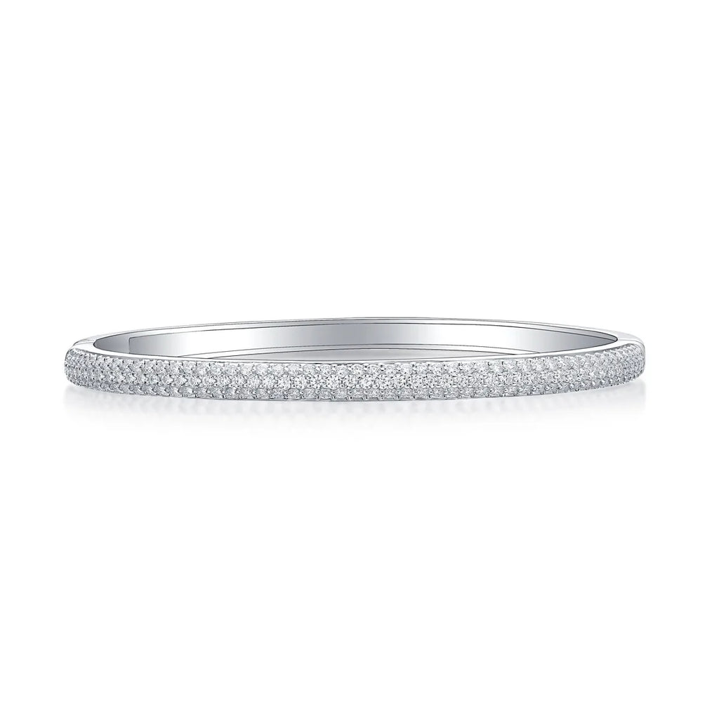 VVS Moissanite Iced Out Bangle – 925 Sterling Silver | 18K Gold & Platinum Plated | GRA Certified — photo 6 of 7