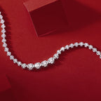 VVS Moissanite Graduated Tennis Chain Necklace – 925 Sterling Silver | GRA Certified — photo 2 of 7