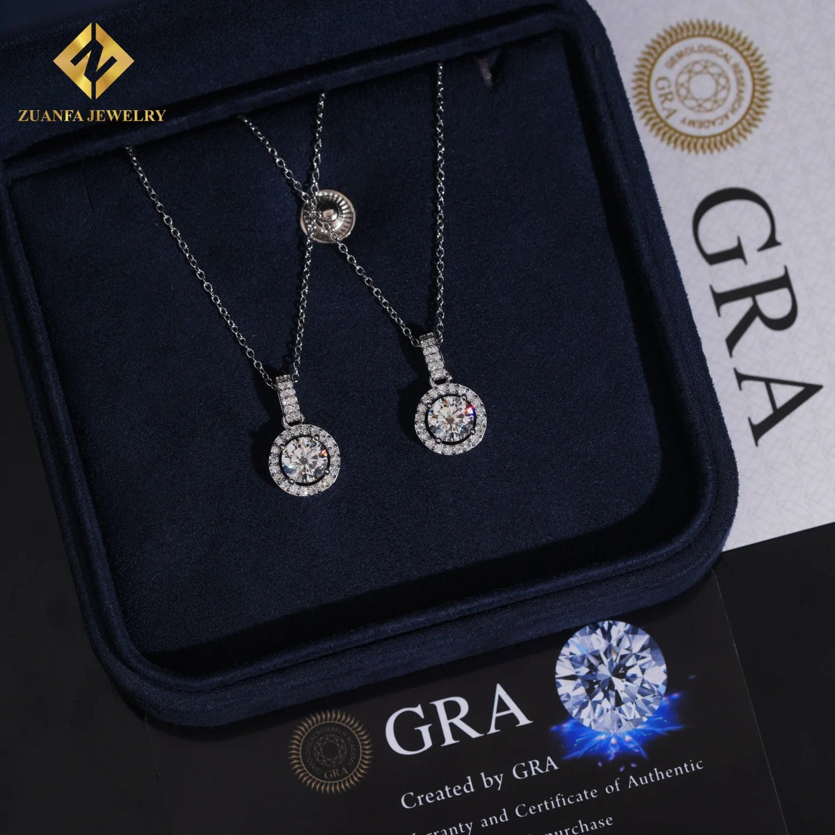 925 Silver VVS Moissanite Diamond Necklace – Fashion Style — photo 2 of 7