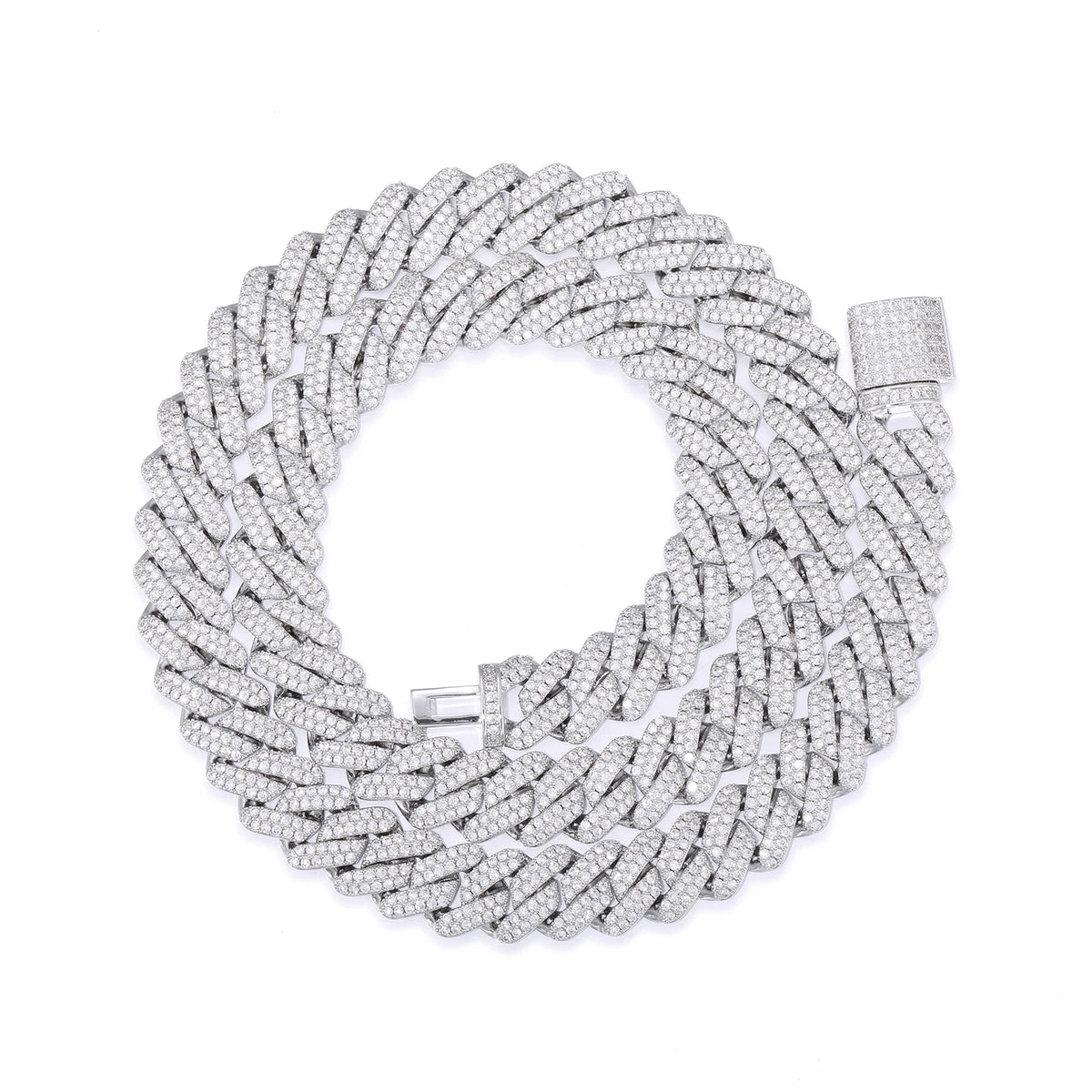14mm Iced Out CZ Cuban Link Chain Necklace – 18K Gold-Tone & White Gold — photo 8 of 8