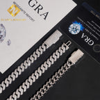 925 Silver Iced Out 10mm Cuban Link Moissanite Chain – Hip Hop | GRA Certified — photo 3 of 7
