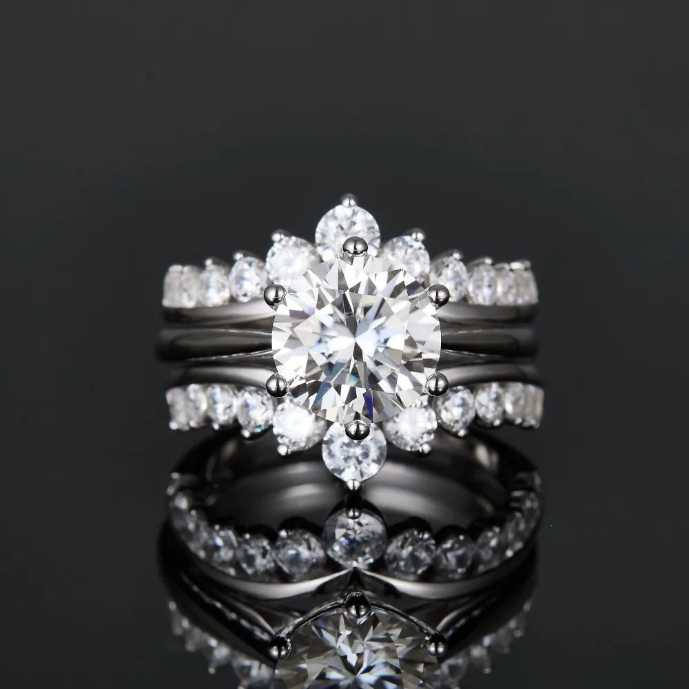 Oval Cut Moissanite Engagement Ring – Bezel Set | 925 Sterling Silver | 18K Gold — photo 6 of 7