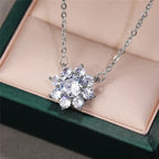 925 Silver Moissanite Diamond Pendant Necklace – White Gold Finish — photo 4 of 7