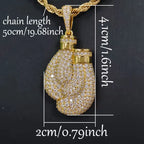 VVS Moissanite Boxing Gloves Pendant – 925 Sterling Silver | 18K Gold | GRA Certified — photo 2 of 7