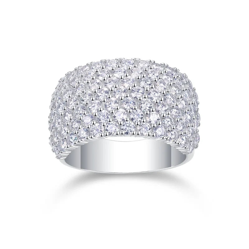 Round Brilliant Moissanite Statement Ring – 925 Sterling Silver | Gold — photo 5 of 7