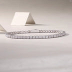 Square Moissanite Tennis Bracelet – 925 Sterling Silver | VVS1 D Color — photo 3 of 7