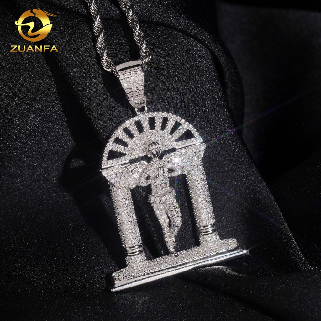 VVS Moissanite Angel Arch Pendant – 925 Sterling Silver | Hip Hop | Gold & Silver — photo 5 of 8