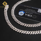 925 Silver Iced Out 10mm Cuban Link Moissanite Chain – Hip Hop | GRA Certified — photo 4 of 7