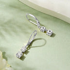 Moissanite Leverback Dangle Drop Earrings – 925 Sterling Silver | Gold & White Gold — photo 4 of 8