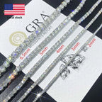 Moissanite Tennis Chain & Bracelet – 2mm / 3mm / 4mm | 925 Sterling Silver — photo 3 of 9