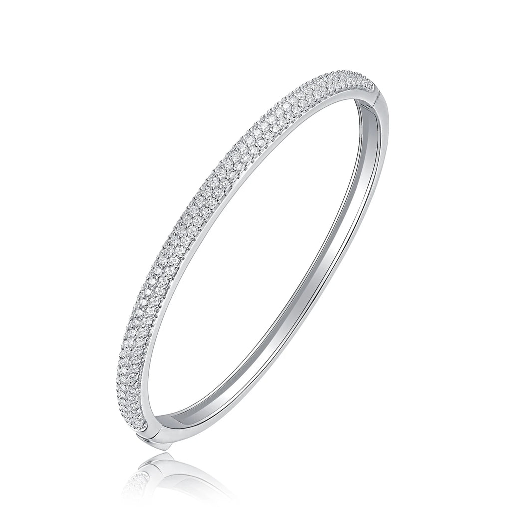 VVS Moissanite Iced Out Bangle – 925 Sterling Silver | 18K Gold & Platinum Plated | GRA Certified — photo 7 of 7