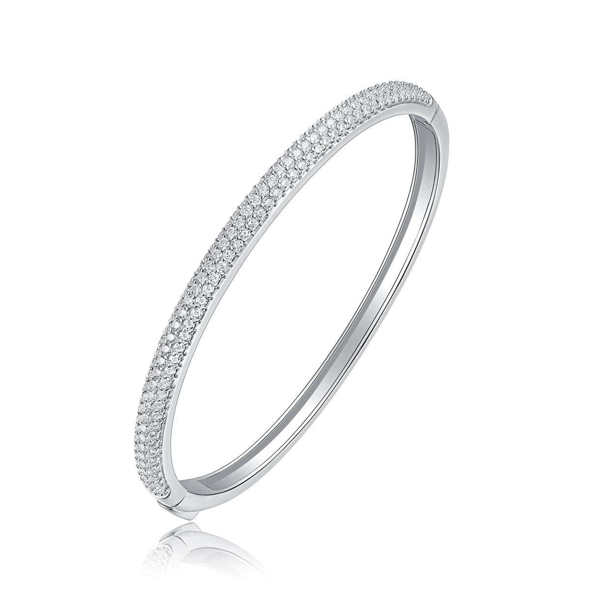 VVS Moissanite Iced Out Bangle – 925 Sterling Silver | 18K Gold & Platinum Plated | GRA Certified — photo 7 of 7