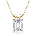2.5ct Emerald Cut Zircon Pendant Necklace – 925 Sterling Silver | Box Chain — photo 8 of 8