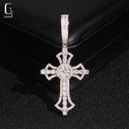VVS Moissanite Iced Out Cross Pendant – 925 Sterling Silver | GRA Certified — photo 7 of 7