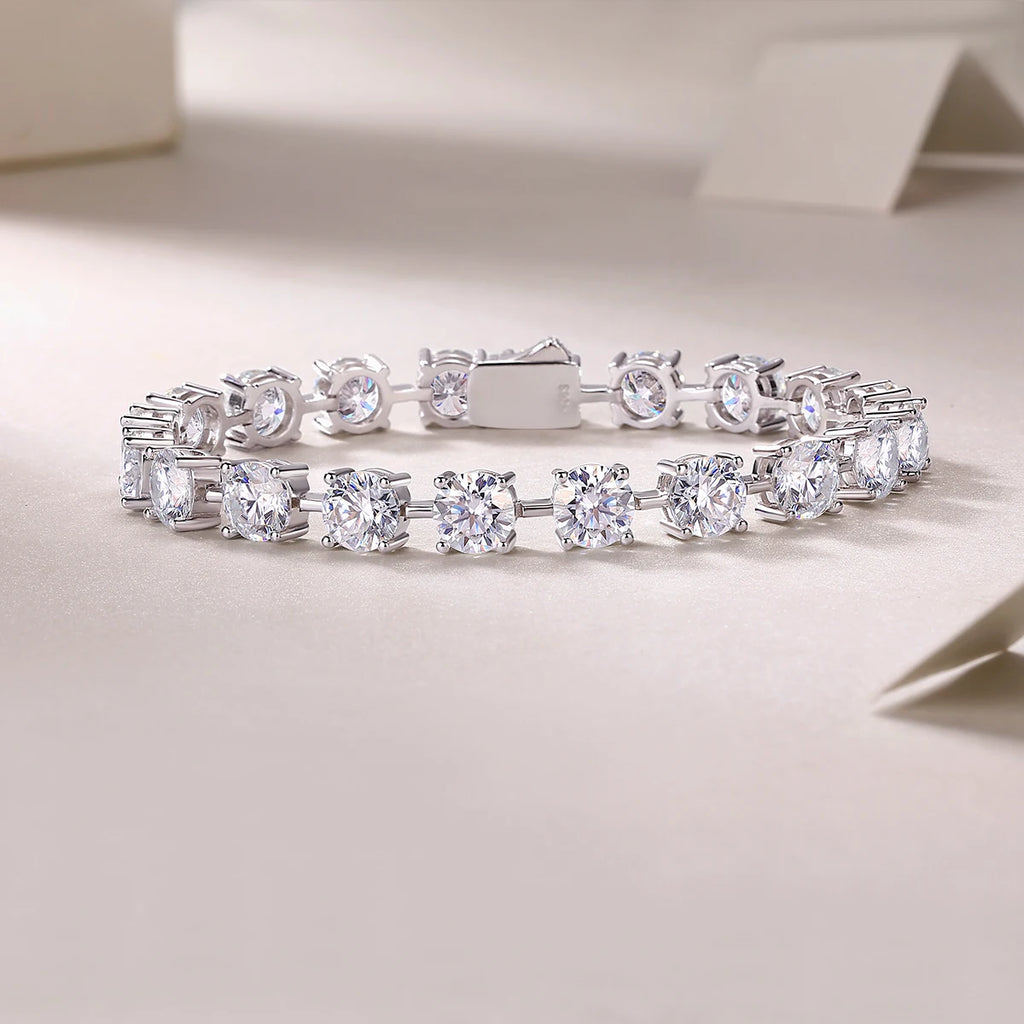 VVS Moissanite Tennis Bracelet – 3mm & 5mm | 18K Gold Plated | 925 Sterling Silver — photo 5 of 8