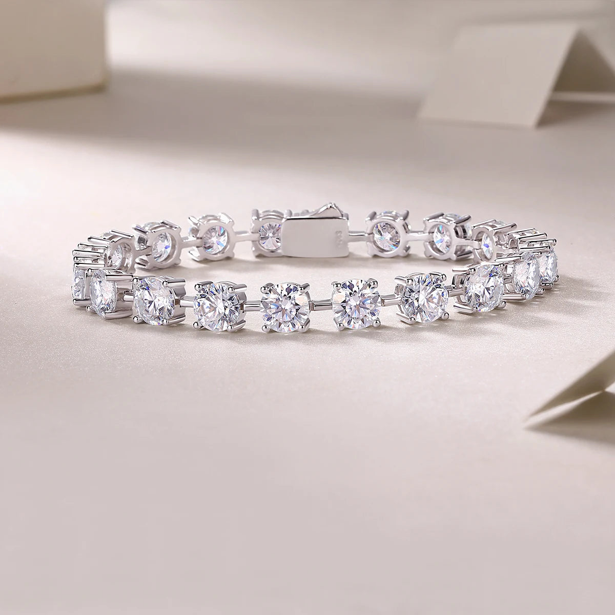 VVS Moissanite Tennis Bracelet – 3mm & 5mm | 18K Gold Plated | 925 Sterling Silver — photo 5 of 8