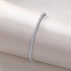 Square Moissanite Tennis Bracelet – 925 Sterling Silver | VVS1 D Color — photo 2 of 7
