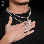 VVS Moissanite Iced Out Cross Pendant – 925 Sterling Silver | GRA Certified — photo 5 of 7