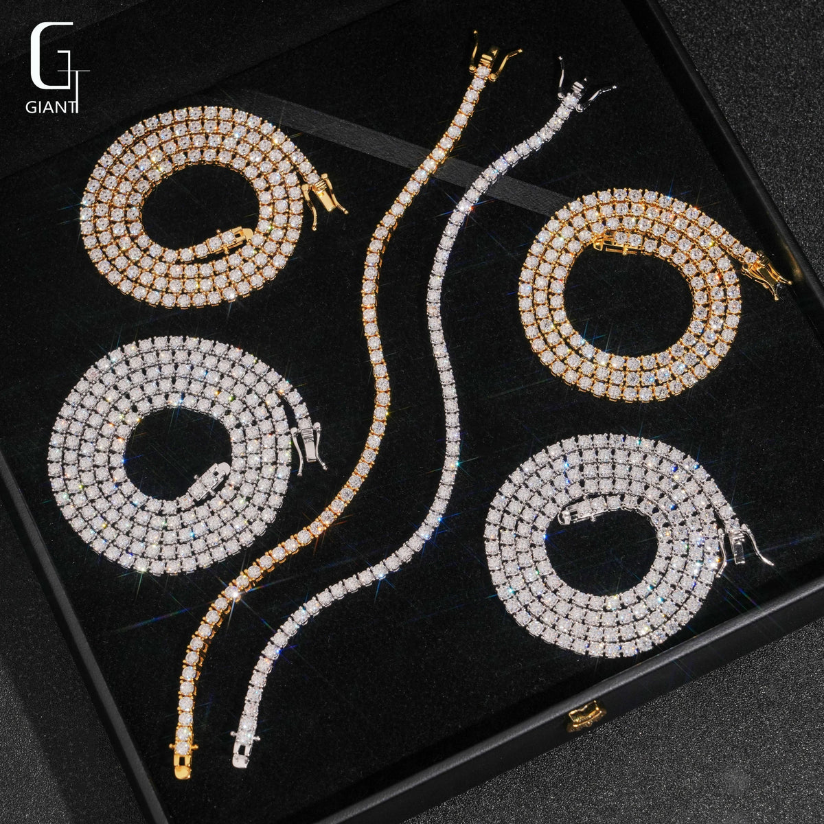 925 Silver VVS Moissanite 3mm Tennis Chain – Gold & Silver | GRA Certified — photo 1 of 8