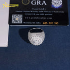 Iced Out Moissanite Hip Hop Ring – 925 Sterling Silver | GRA Certified — photo 2 of 7