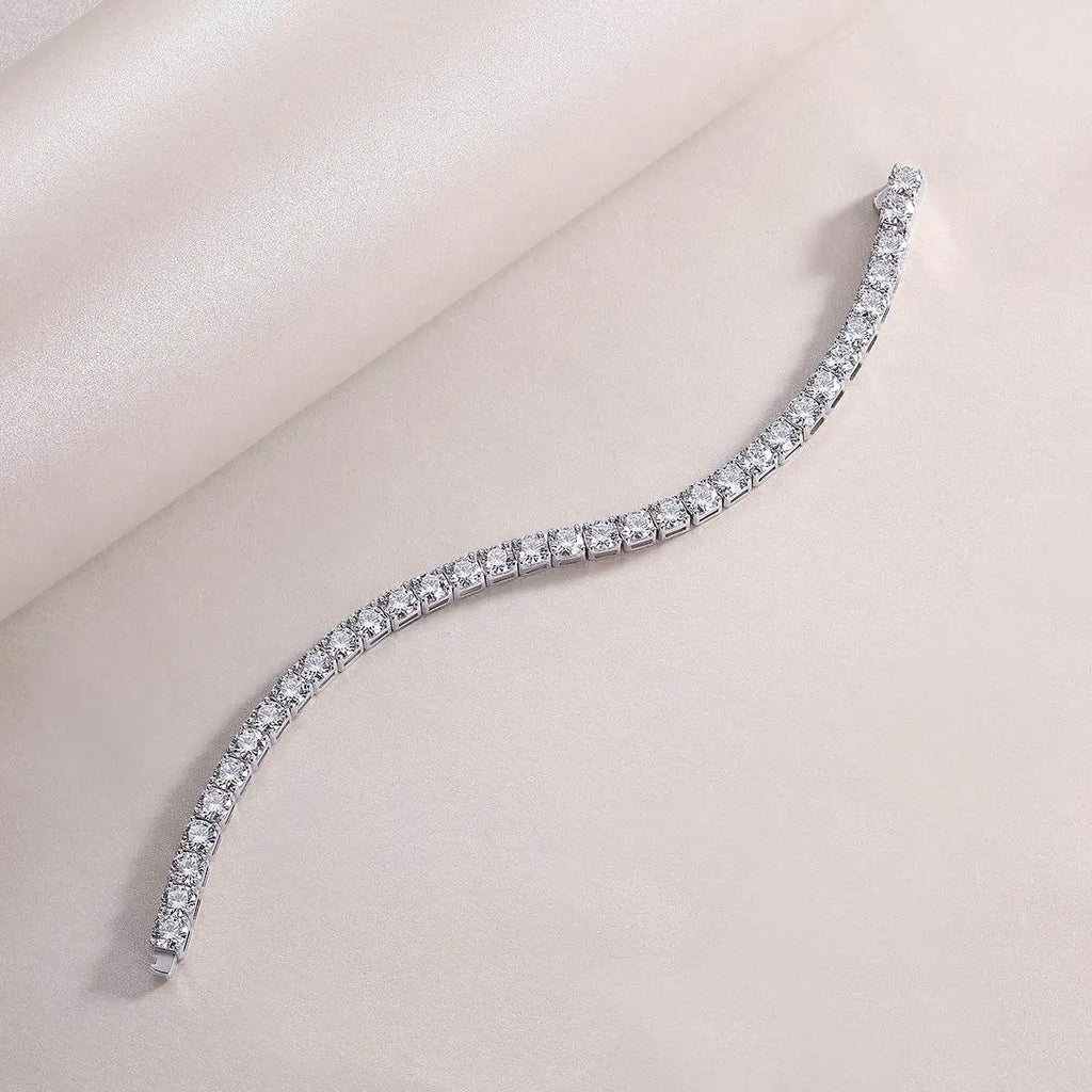 5mm VVS Moissanite Tennis Bracelet – 925 Sterling Silver | Gold & Silver | GRA Certified — photo 6 of 8