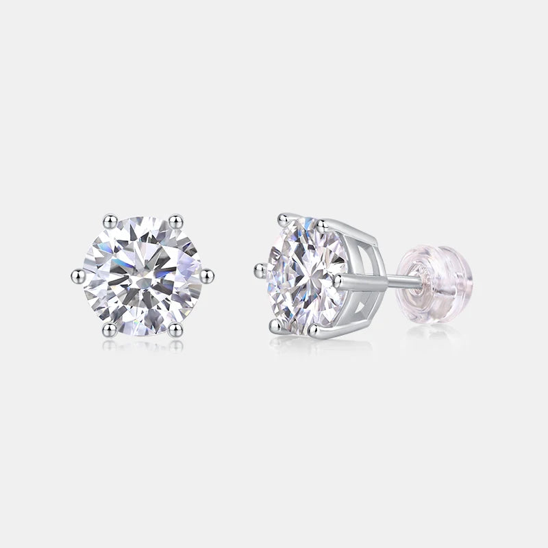 1ct Moissanite Classic Stud Earrings – 925 Sterling Silver — photo 7 of 7