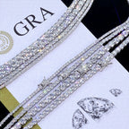 Moissanite Tennis Chain & Bracelet – 2mm / 3mm / 4mm | 925 Sterling Silver — photo 5 of 9