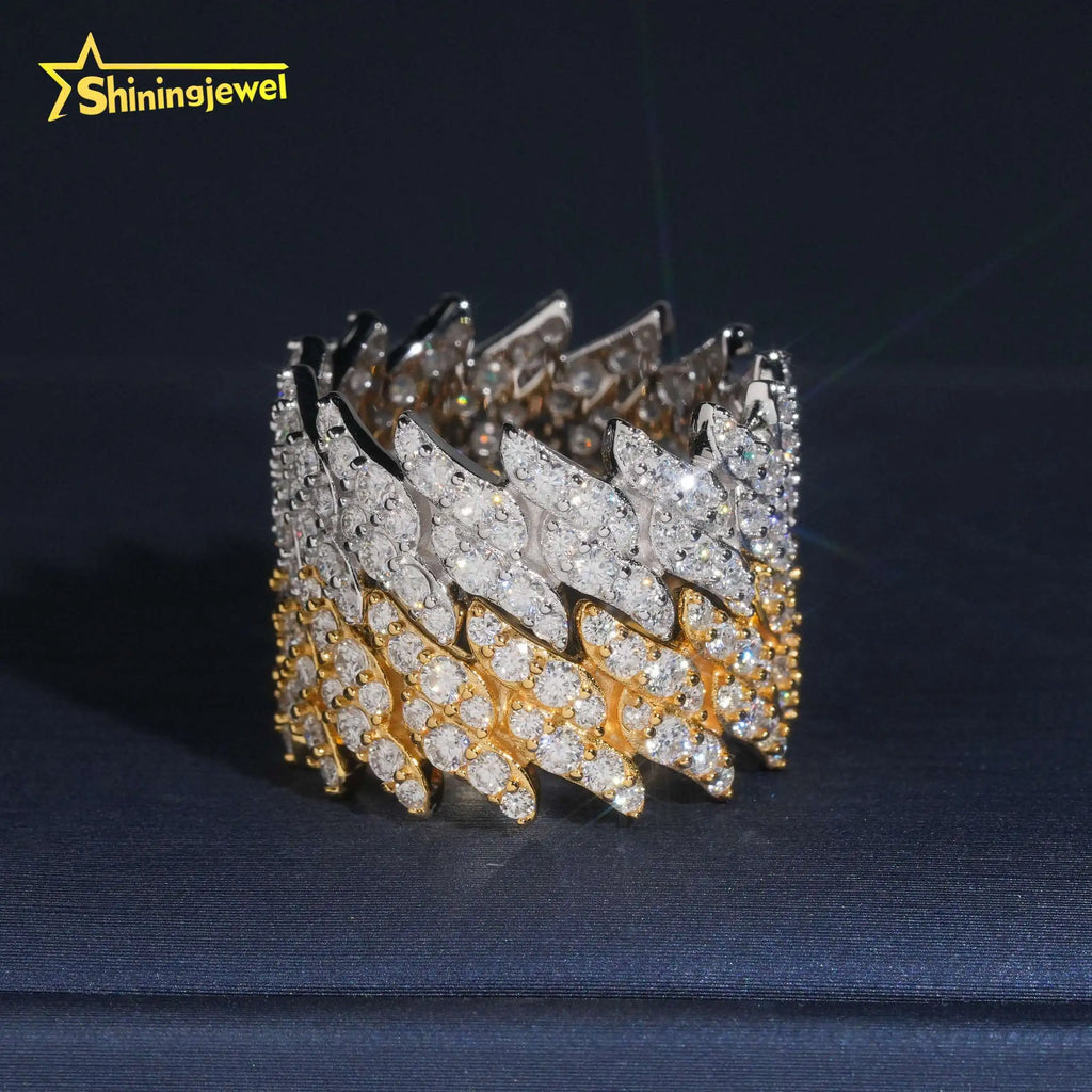 925 Sterling Silver Full Eternity Moissanite Ring – Thorn Design — photo 3 of 7