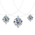 Floating Moissanite Choker Necklace – 925 Sterling Silver | Rhodium Plated — photo 7 of 7