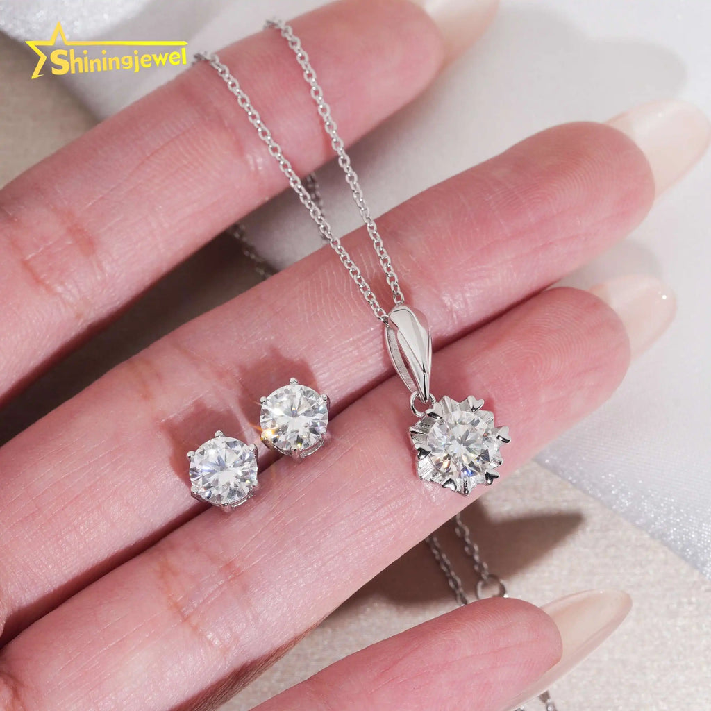 1ct Moissanite Solitaire Pendant Necklace – Six-Prong | 925 Sterling Silver — photo 5 of 7