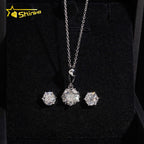 6.5mm Moissanite Pendant Necklace & Stud Earrings Set – 925 Sterling Silver — photo 3 of 7