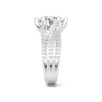 5ct Round Moissanite Pavé Statement Ring – 925 Sterling Silver | 18K Gold — photo 3 of 7