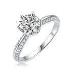3ct Round Moissanite Solitaire Ring – Six-Claw Setting | 925 Sterling Silver — photo 7 of 7