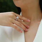 3ct Round Moissanite Engagement Ring – 925 Sterling Silver | Rhodium Plated — photo 6 of 7
