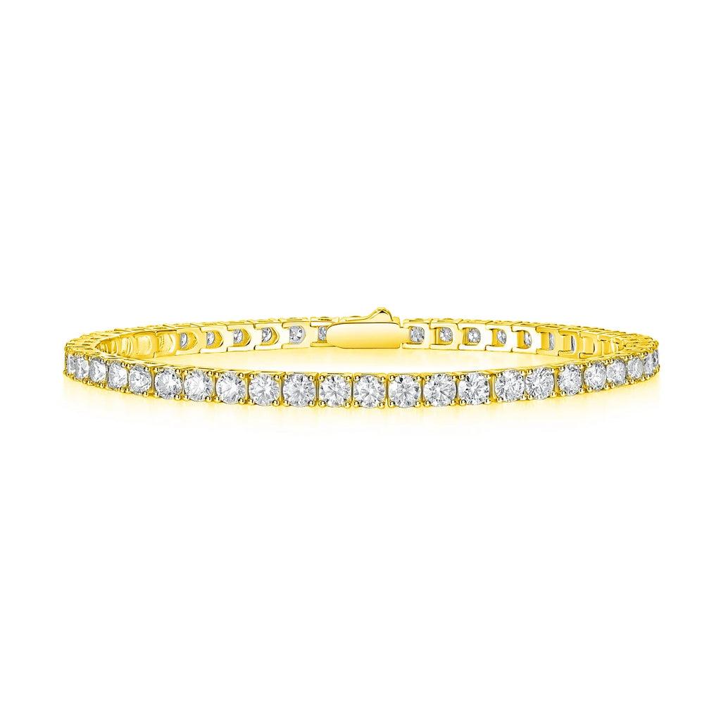 VVS Moissanite Tennis Bracelet – 925 Sterling Silver | 3mm, 4mm & 5mm | 18K Gold | GRA Certified — photo 1 of 9
