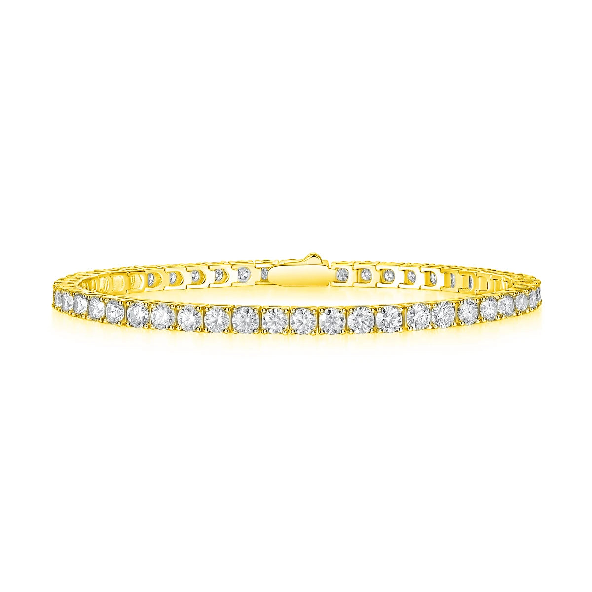 VVS Moissanite Tennis Bracelet – 925 Sterling Silver | 3mm, 4mm & 5mm | 18K Gold | GRA Certified — photo 1 of 9