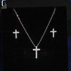 925 Silver Iced Out Moissanite Cross Necklace – VVS | GRA Certified — photo 4 of 7