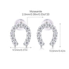 High-End Moissanite Pavé Stud Earrings – 925 Sterling Silver — photo 6 of 7